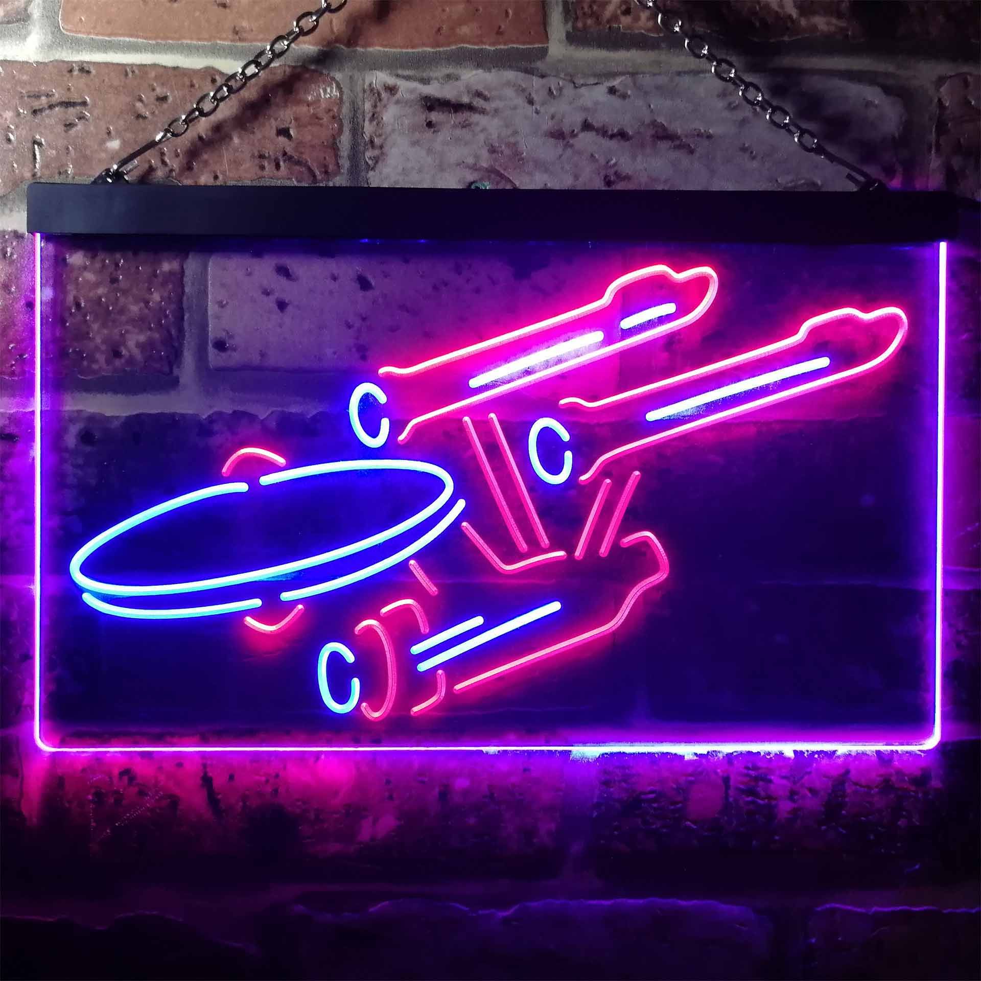 Star Trek Enterprise Dual LED Neon Light Sign